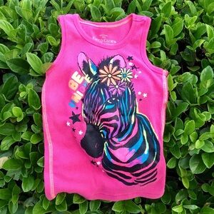 “Be Unique” Pink XS Girl’s Tee with Glorious Zebra​
